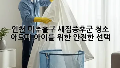 인천 미추홀구 새집증후군 청소, 아토피 아이를 위한 안전한 선택